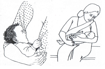 cho con bú đúng cách